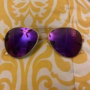 Purple lens (crew design) diff eyewear sunglasses
